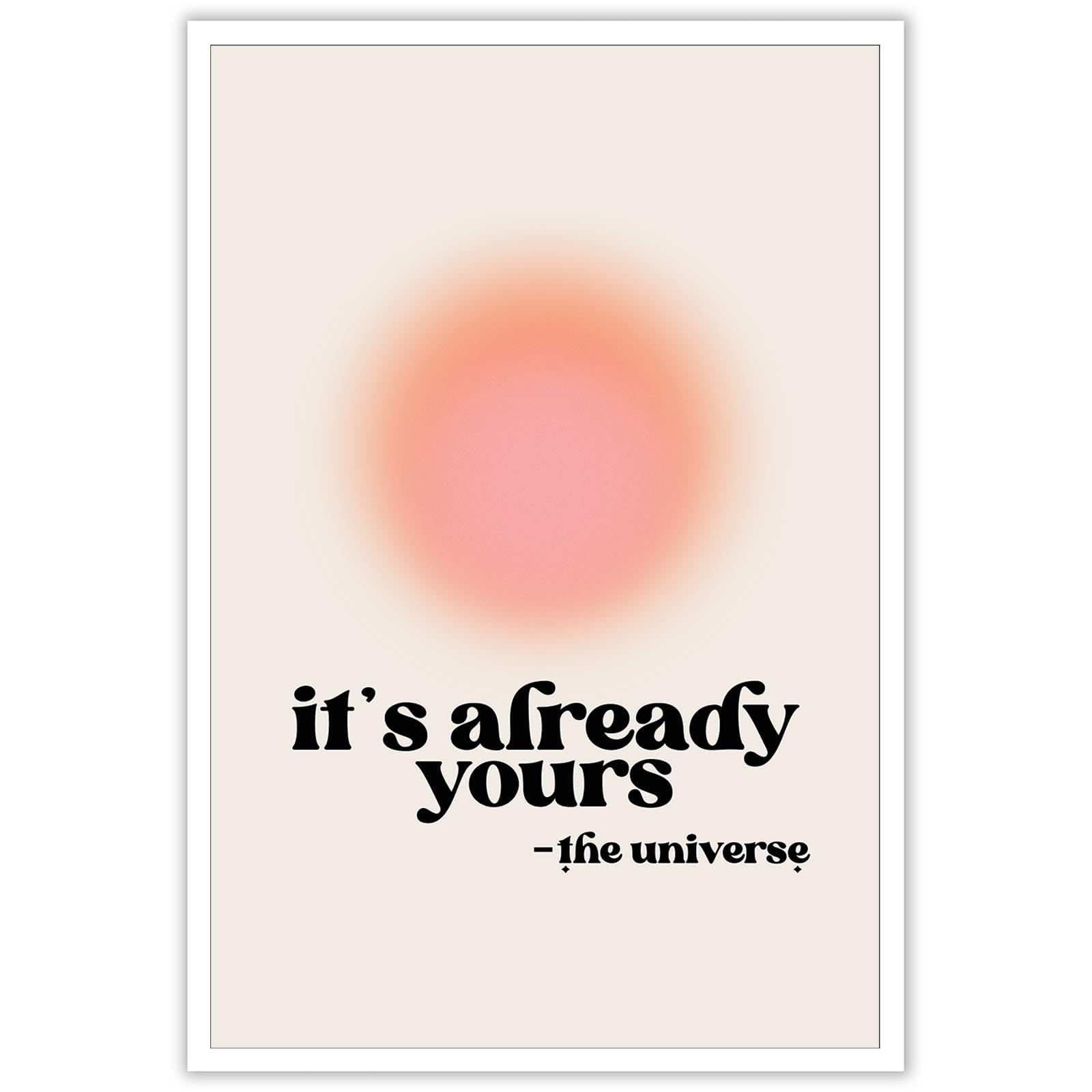 Colorful Aura Retro Canvas Wall Art Cute Pastel Wall Decor