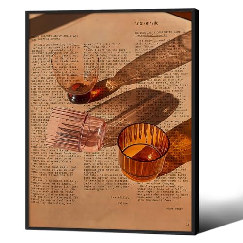 Cocktail Poster Alcohol Drink Wall Art Preppy Bar Cart Canvas Prints for Funky Bar Kitchen Wall Decor