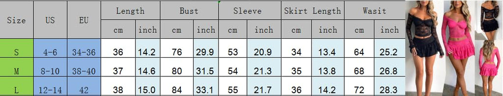 Ladies 2 Pieces Mini Skirt Set for Women Elegant Lace Crop Top Bodycon Skirts Sheer Mesh Y2K Matching Sets
