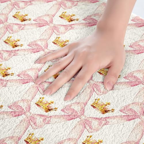 Kawaii Ribbon Bow 20"X32" Bath Mat Non Slip