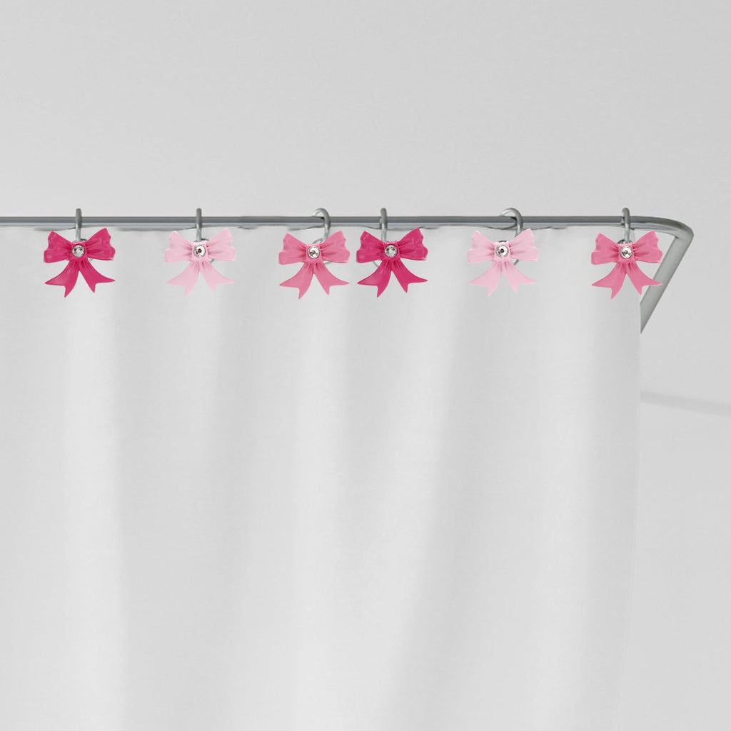 Cute Bow Knot Decorative Curtain Rings Resin Curtain Hanger Hooks