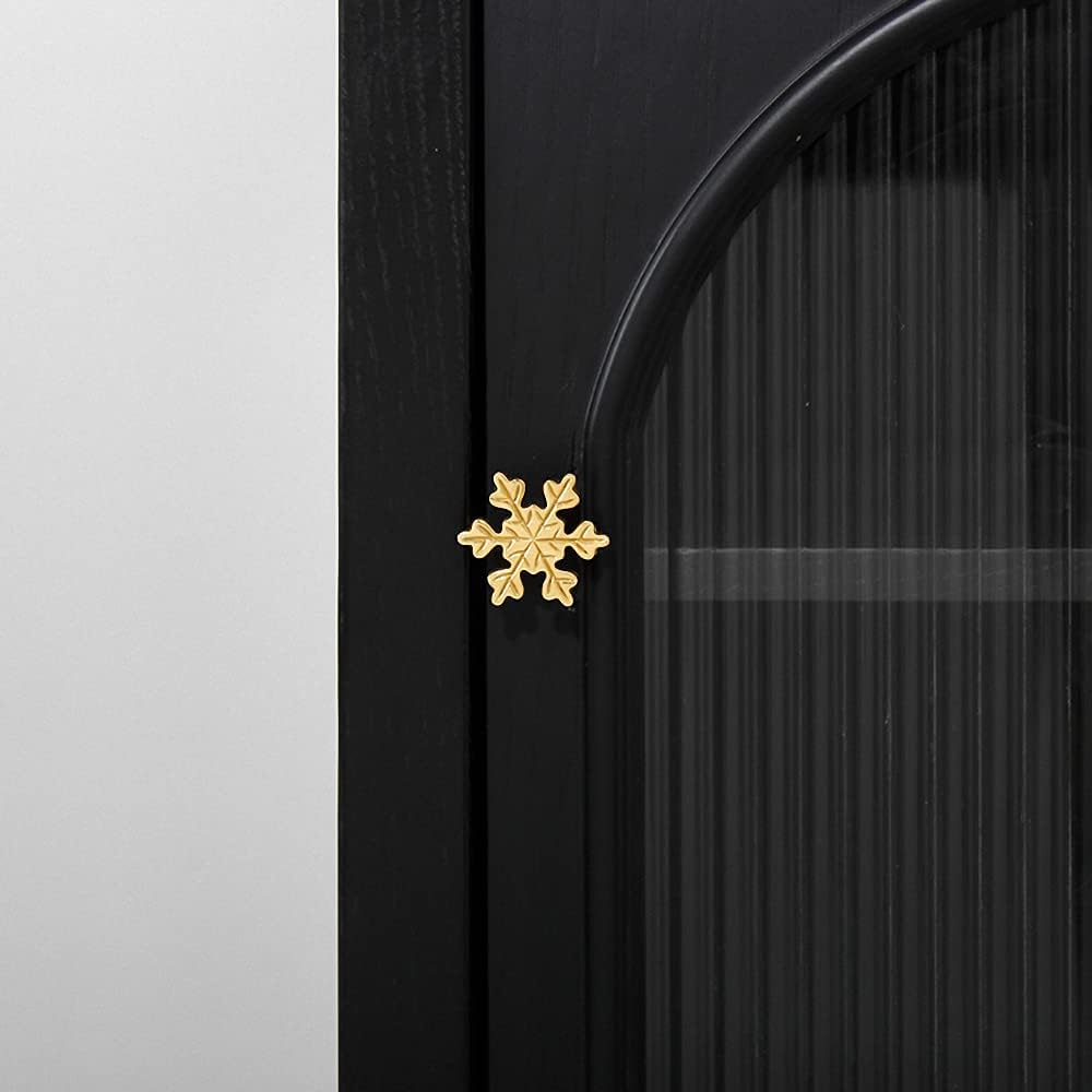 Gold 4 Pack Brass Knobs for Dresser, Drawers and Cabinet Decorative