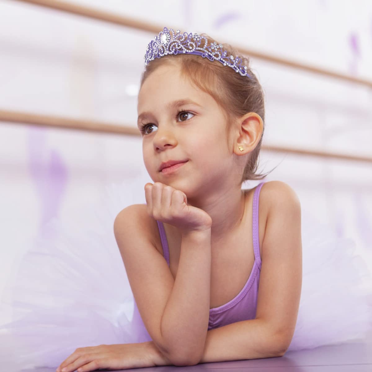 Princess Crystal Tiara Crown Headband Elegant Crown With Combs