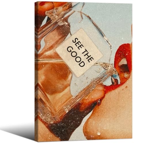 Cocktail Poster Alcohol Drink Wall Art Preppy Bar Cart Canvas Prints for Funky Bar Kitchen Wall Decor