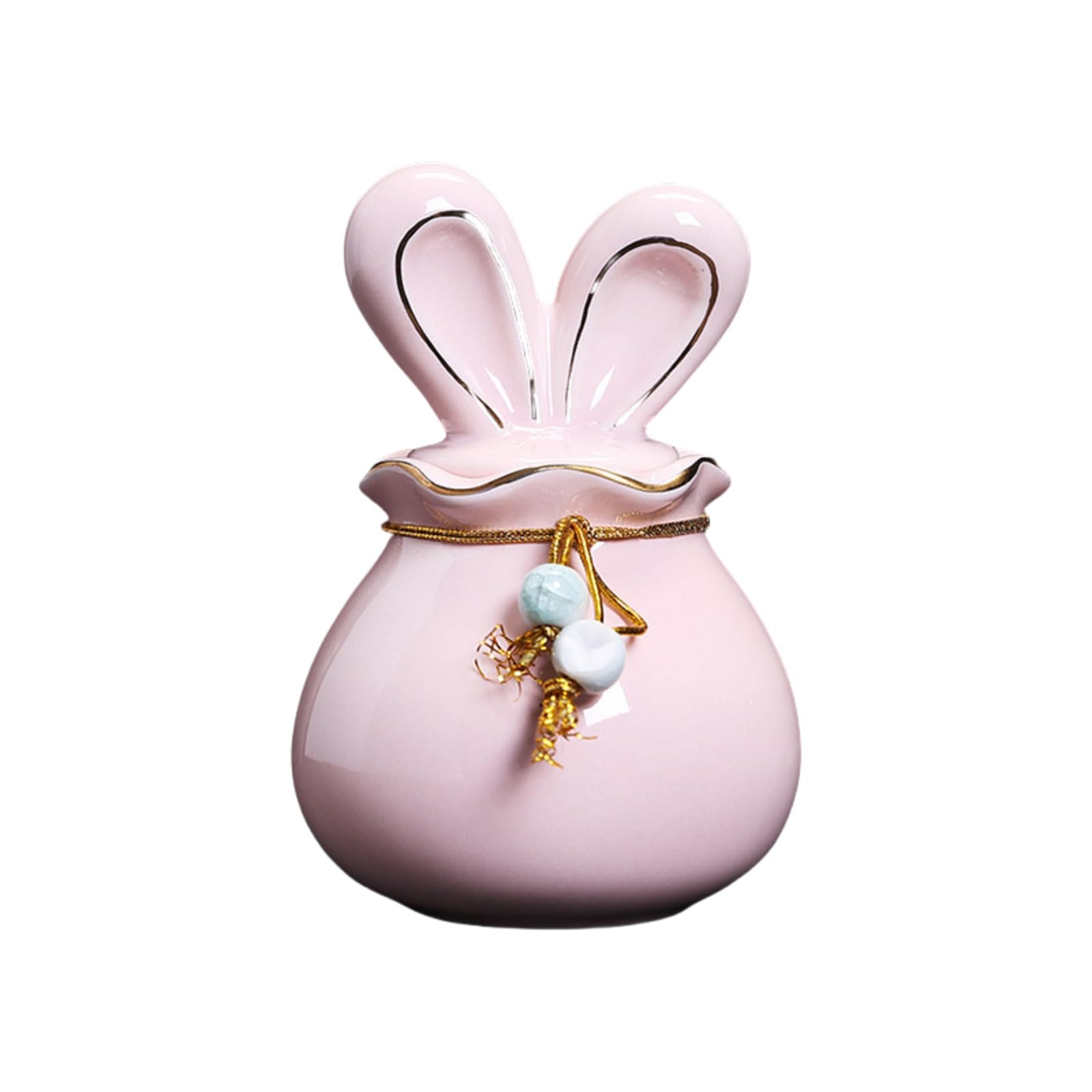 Rabbit Shaped Ceramic Storage Jar, Ceramic Jewelry Trinket Box, Storage for Ring Necklace Bracelet Earrings Rings Specie and Accessories