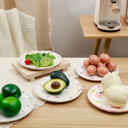 Ceramic Dinner Plates, 8" Modern Rustic Appetizer Plate