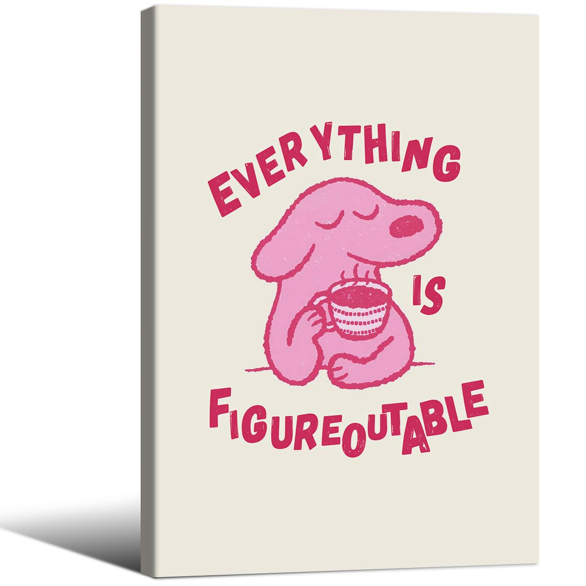 Quote Wall Art Motivational Cute Animal Posters Everything Is Figureoutable Prints Kids Bedroom Wall Decor 12X16 inch Unframed