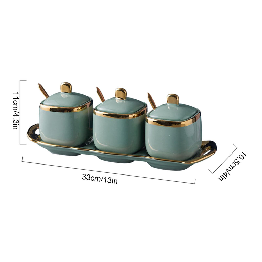 Sugar Bowl With Lid And Spoon, Sugar Pot Set Of 3