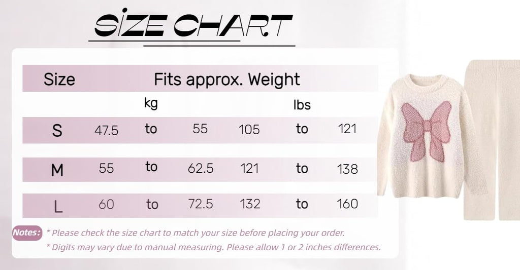 Women Kawaii Loungewear Sleepwear Fuzzy Sets