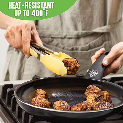 Cooking Tools and Utensils, 7 Piece Nylon Set including Spatulas Turner Spoons and Tongs, Dishwasher Safe