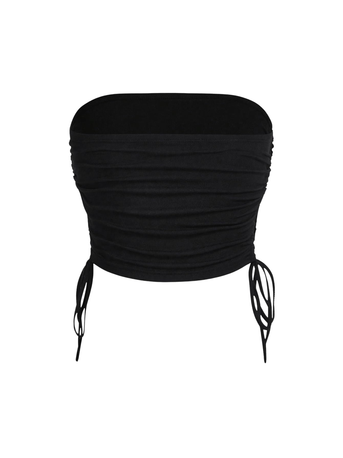 Women's Y2K Tube Tops Rhinestone Strapless Sleeveless Graphic Crop Tops