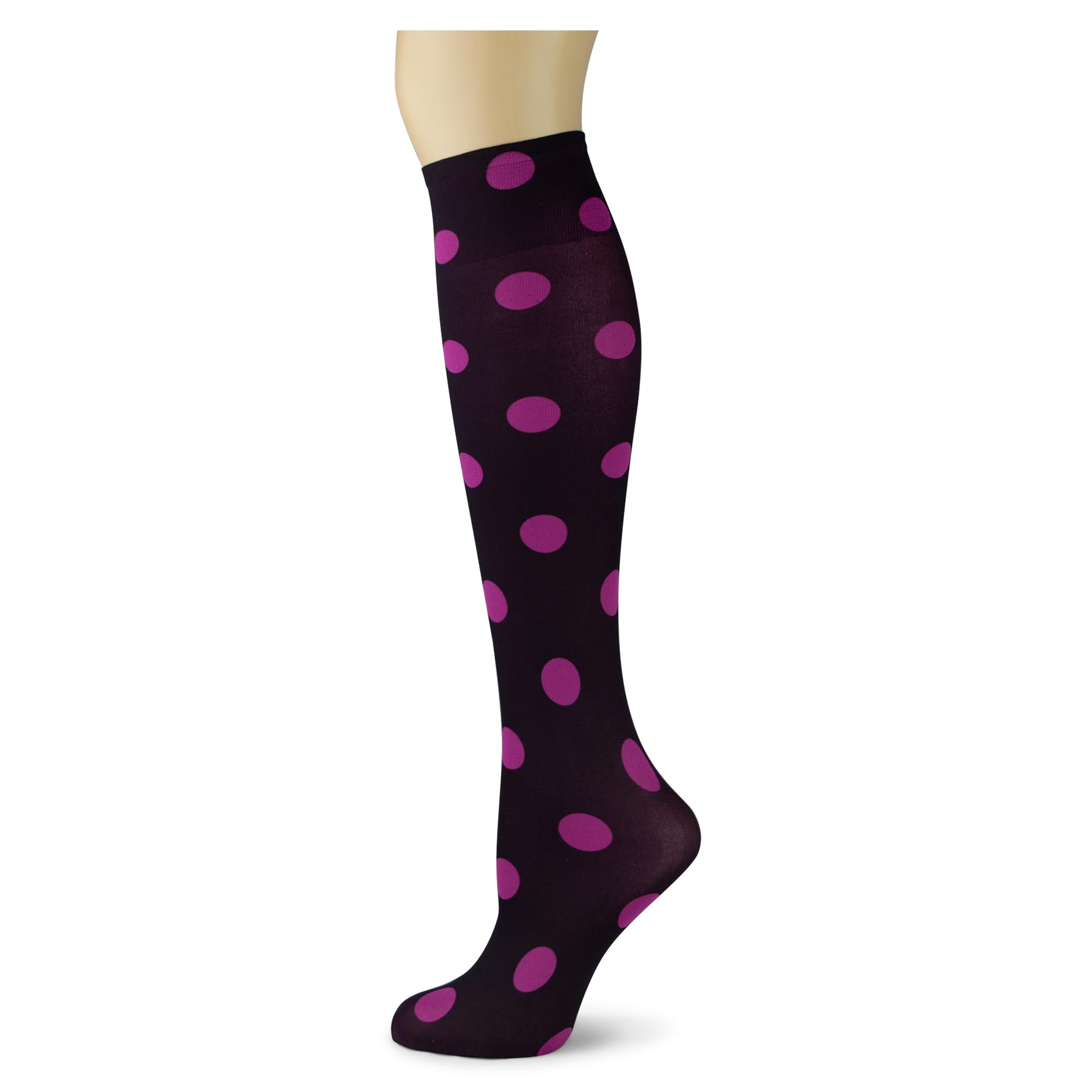 Women's 3 Pairs Knee High Trouser Socks, Classy and Colorful Printed Patterns, Silky Smooth Material
