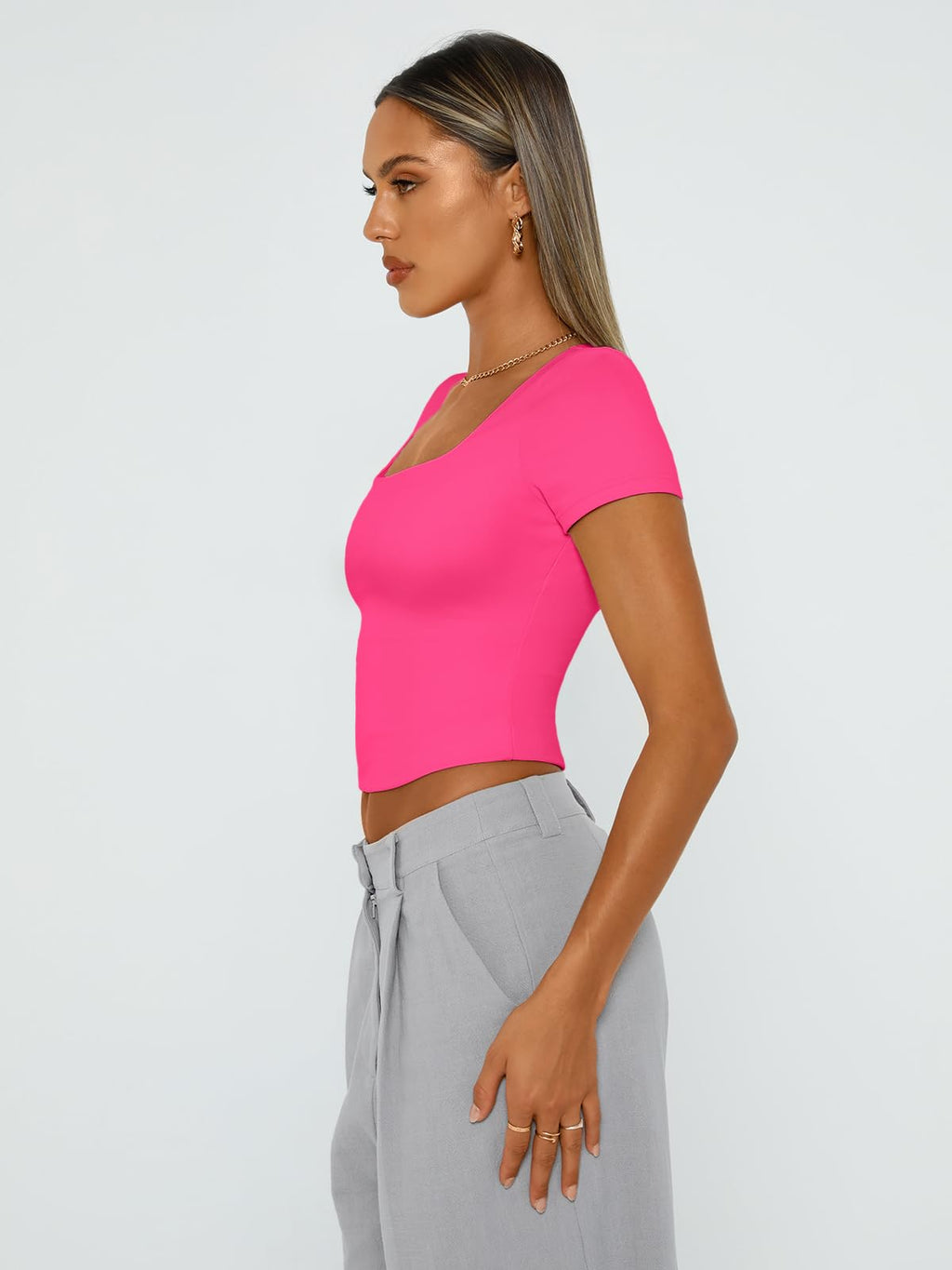 Women Double Lined Crop Tops