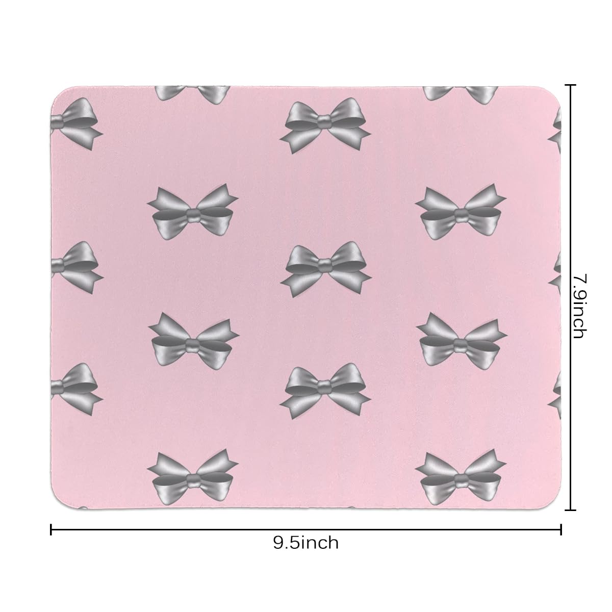 Coquette Bow Mouse Pad, Trendy Mouse Pad, Preppy Cute Mouse Pad for Desk Home Office & Gaming, 9.5x7.9 inches