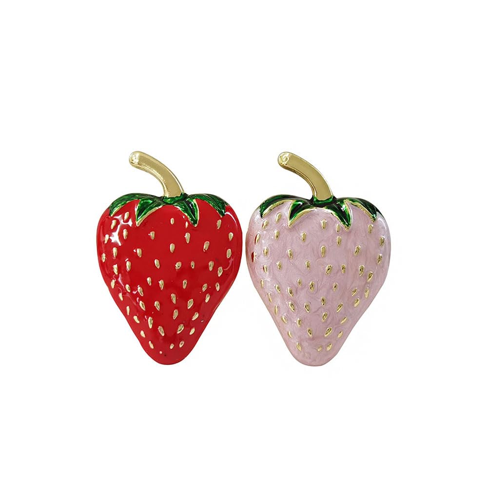 Strawberry Decor Kitchen Knobs, Drawer Handle Pull for Cupboard Dresser Wardrobe Door Home Furniture Hardware Single Hole Handle 4PCS