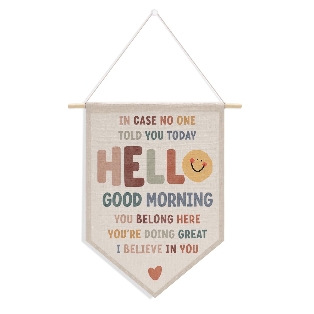 Preppy Positive Affirmations Wall Hanging Pennant Flag â€?Aesthetic Decor for Classroom, Bedroom, or Home