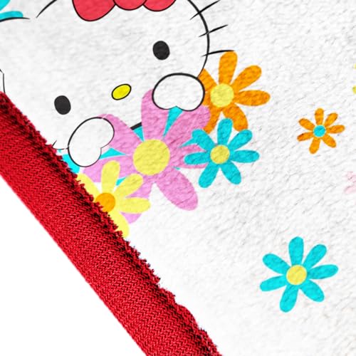 Hello Kitty White Kitties Plush Blanket - Measures 60 x 90 Inches, Kids Bedding - Super Soft Fleece Bedding