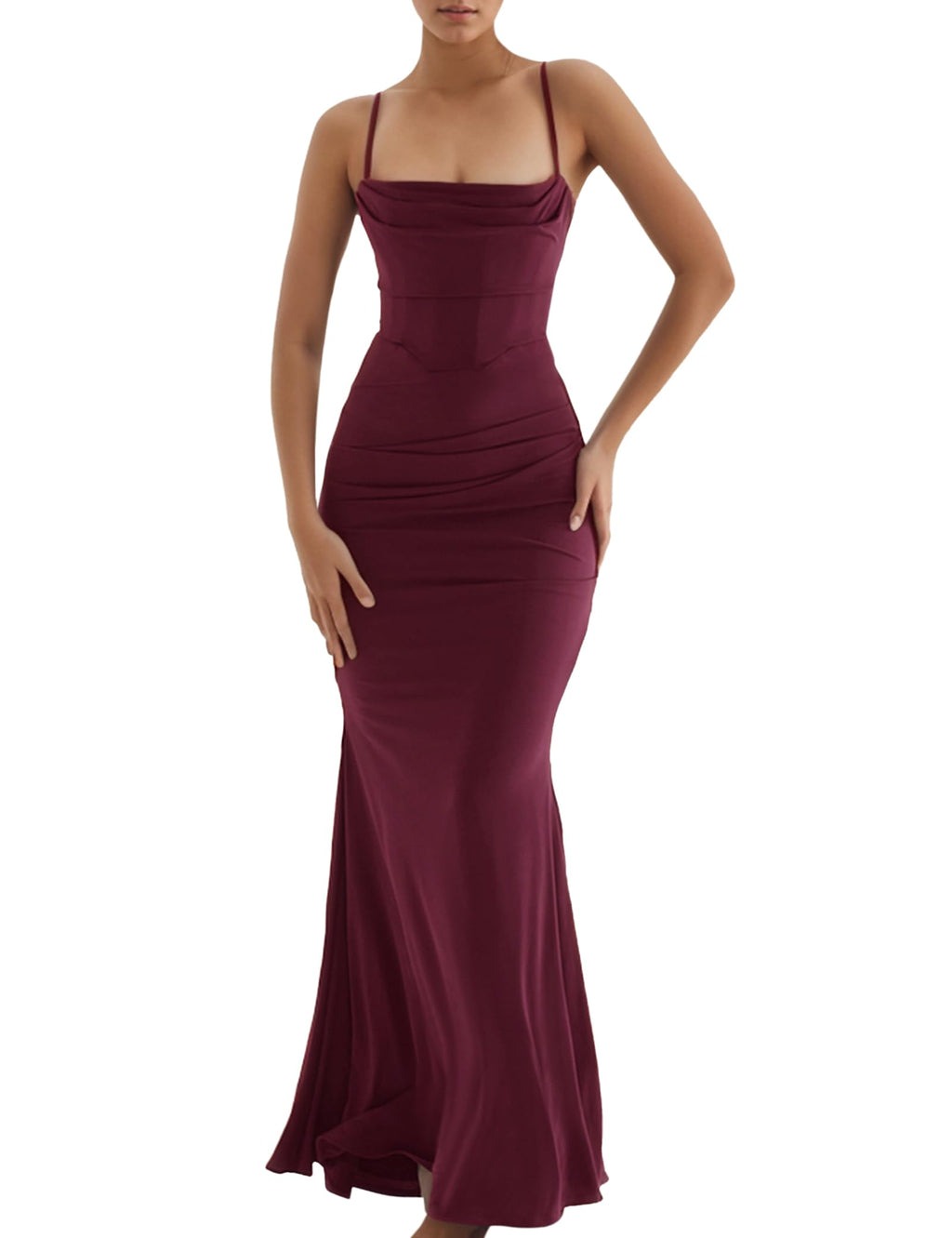 Women Sexy Backless Satin Maxi Dresses Spaghetti Strap Floral Print Dresses Slim Fit Elegant Long Dresses Night Party Outfits