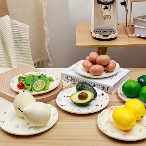 Ceramic Dinner Plates, 8" Modern Rustic Appetizer Plate