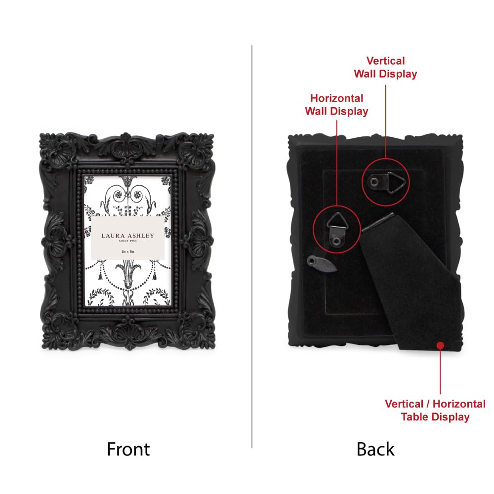 Resin Picture Frame â€?Handcrafted Floral Design with Easel for Tabletop and Wall Display