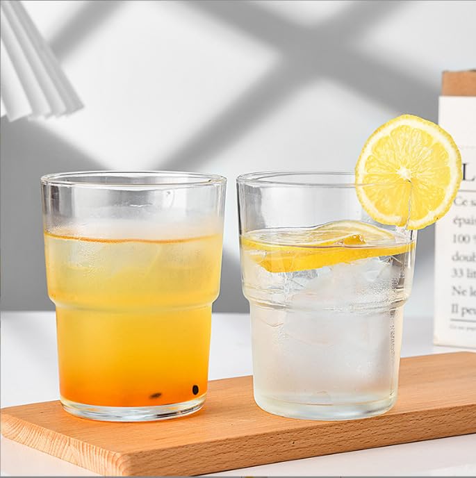 Glass Tumbler with Straw and Lid Sealed, Carry On Reusable Iced Coffee Cups,Thick Wall Glass Drinking Glassware Cups 13oz