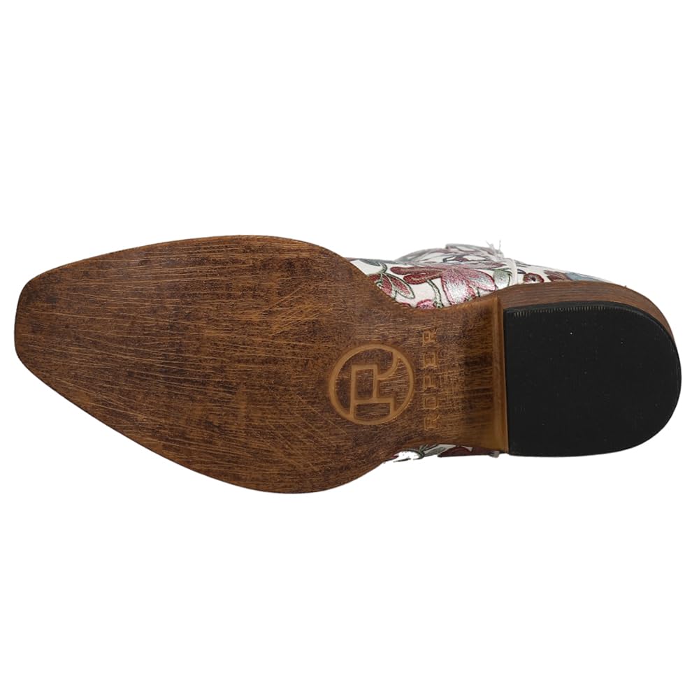 Womens Ingrid Floral Metallic Snip Toe Casual Boots Ankle Low Heel 1-2"