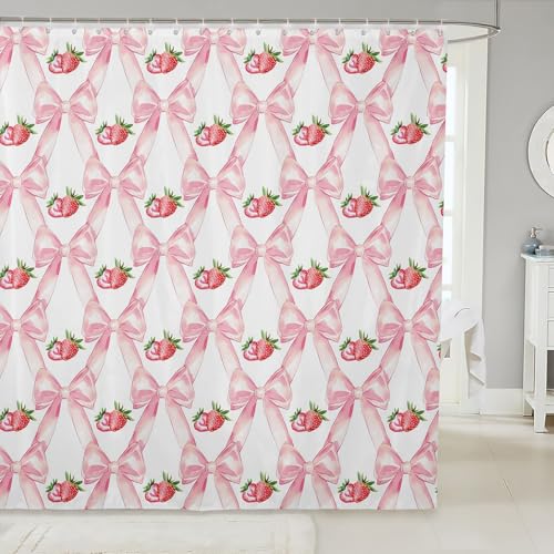 Kawaii Ribbon Bow 72" Wx72 L Shower Curtain