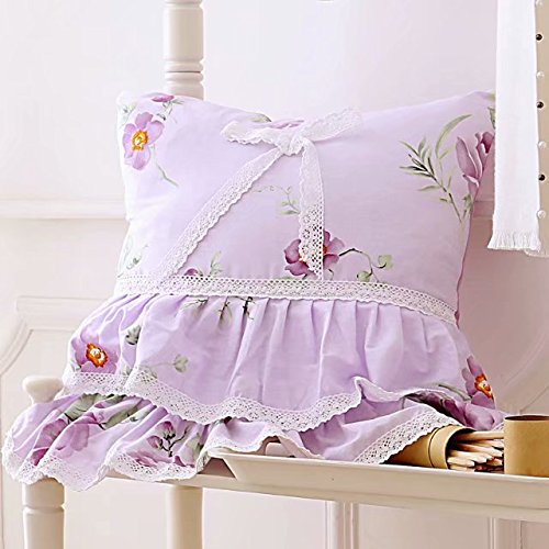 Floral Ruffle Design Throw Pillow Sham Cushion Heart Decoration Pillow Shaped Sofa Bed Throw Pillows