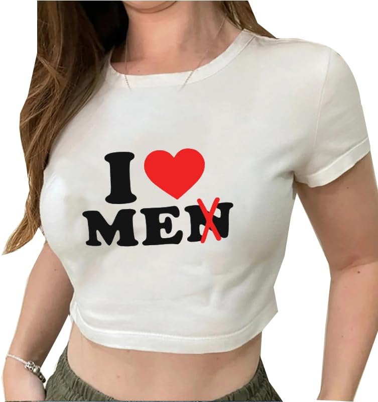 Girls Baby Tees Y2k Funny Graphic Short Sleeve Y2K Short Sleeve Graphic Crop Tops