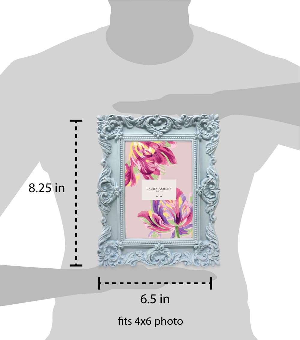 Resin Picture Frame â€?Handcrafted Floral Design with Easel for Tabletop and Wall Display