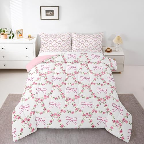 Dreamy Sweet Princess Style Quilt Set Reversible Duvet Insert, 2 Pillowcases