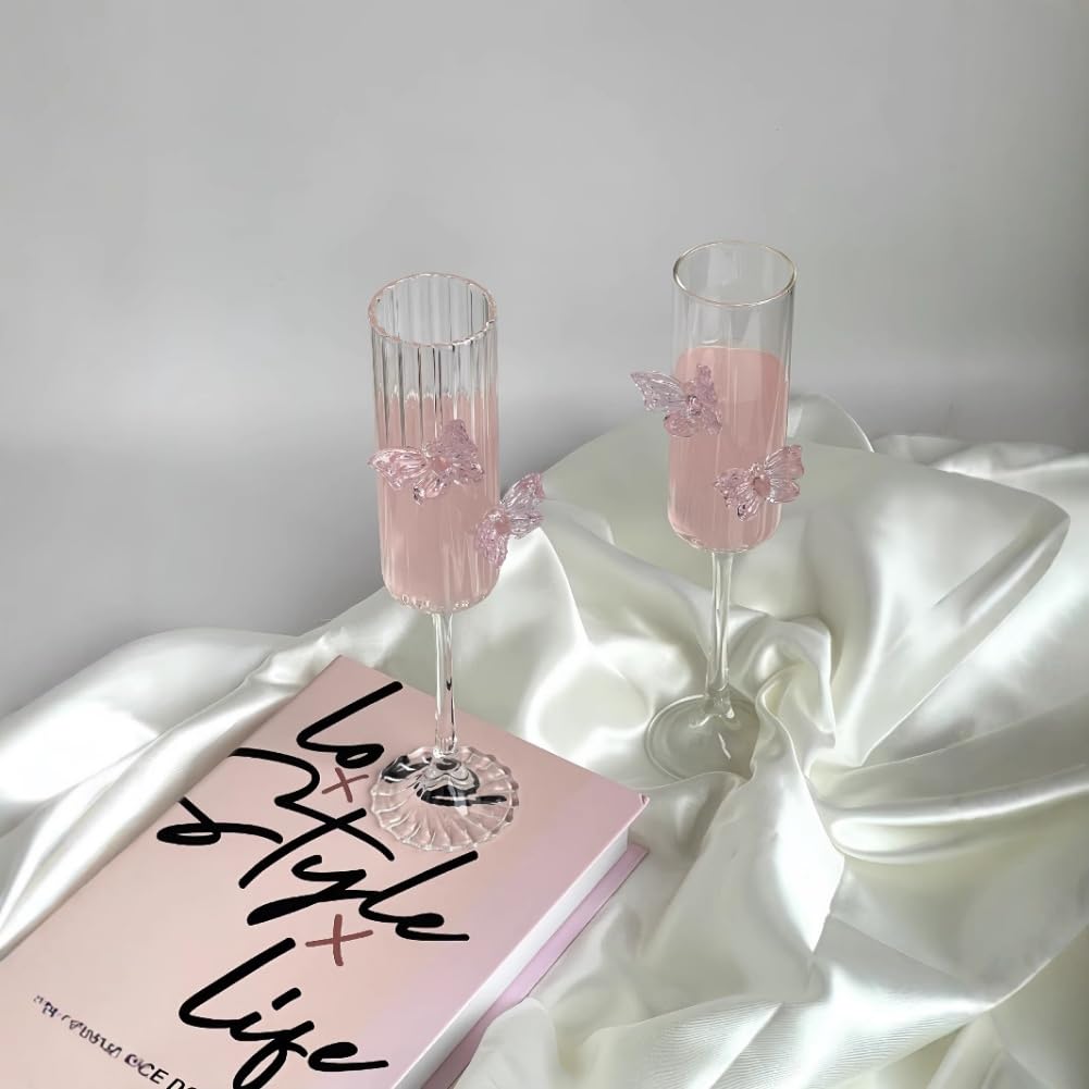 Coquette 3D Butterflies Butterfly Glassware