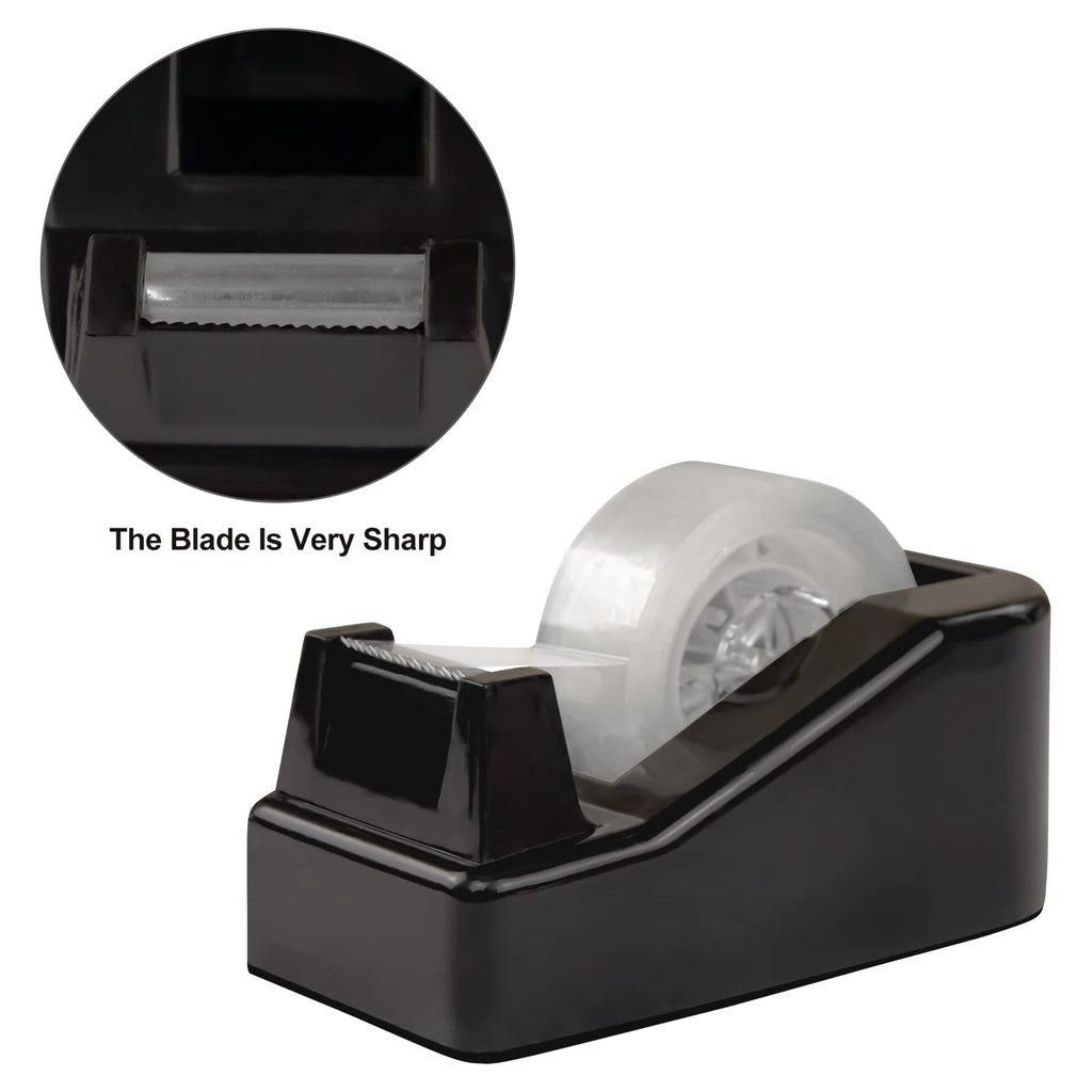 Desktop Tape Dispenser Adhesive Roll Holder with Weighted Nonskid Base, 1Pcs (Tape not Included)