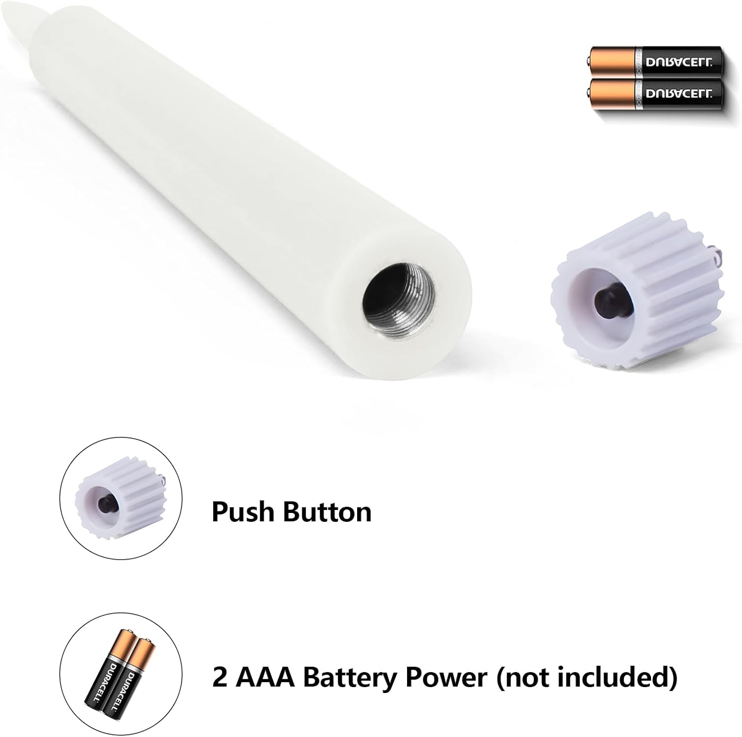 Short Flameless Taper Candles with Remote, Flickering Battery LED Wax Candlesticks Set of 6