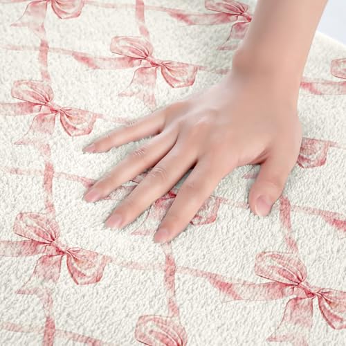 Kawaii Ribbon Bow 20"X32" Bath Mat Non Slip