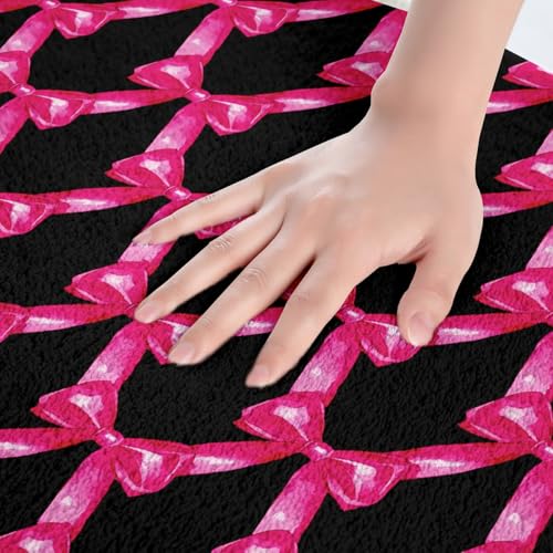 Kawaii Ribbon Bow 20"X32" Bath Mat Non Slip