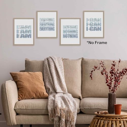 Set of 4 Inspirational Posters â€?Motivational Wall Art for Teen Girls & Women (8x10)