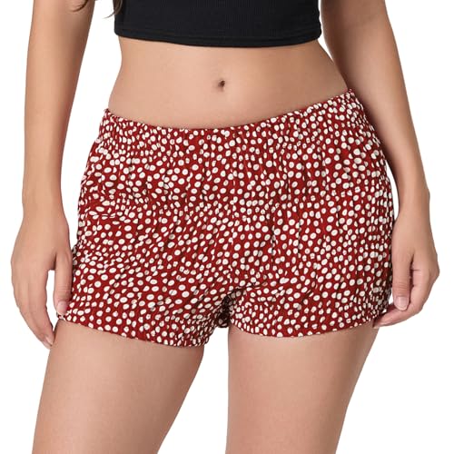 Women Y2k Ruffle Bloomer Shorts Slim Fit Sexy Smocked Lolita Short Pants Pj Lounge Boxers Micro Shorts Bottoms