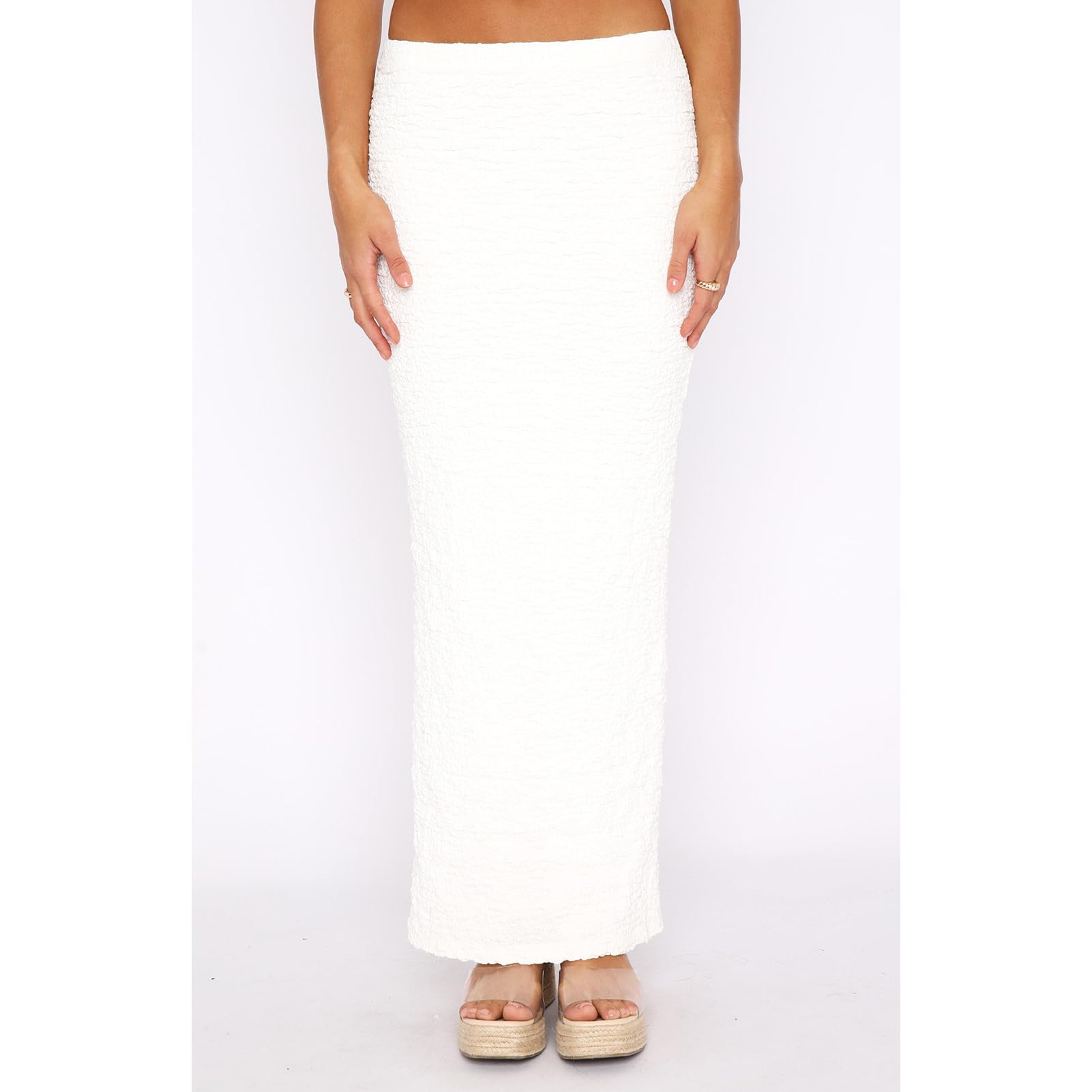 Two Piece Skirt Outfits for Women Sleeveless Tube Tops Bodycon Sexy Maxi Dress 2 Piece Summer Y2K Vacation Set