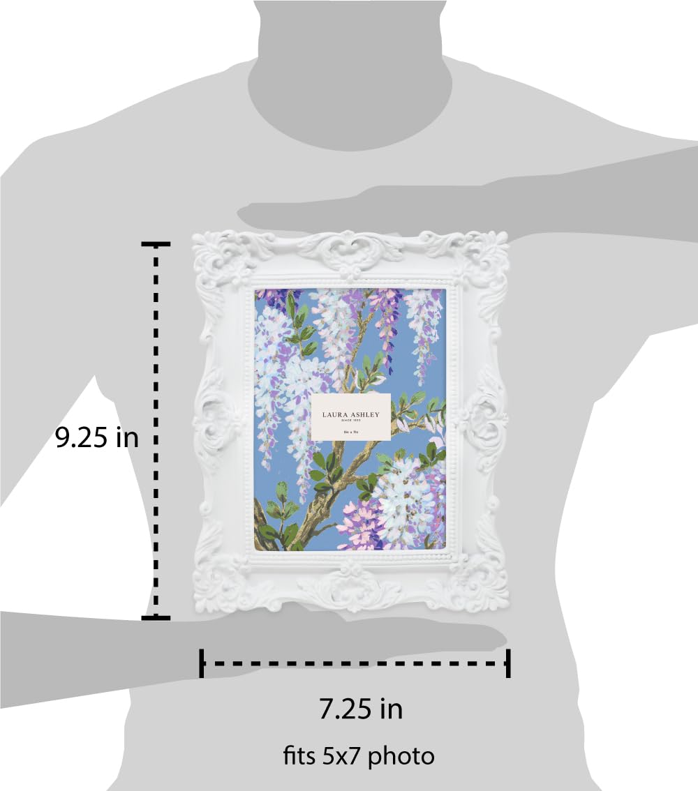 Resin Picture Frame â€?Handcrafted Floral Design with Easel for Tabletop and Wall Display