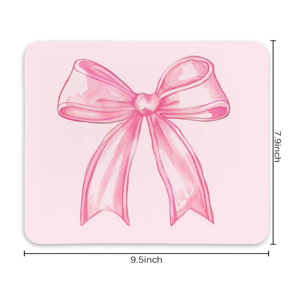 Coquette Bow Mouse Pad, Trendy Mouse Pad, Preppy Cute Mouse Pad for Desk Home Office & Gaming, 9.5x7.9 inches