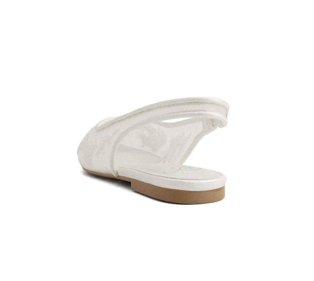 Women Pointed Toe Slingback Flat Bridal Dress Pumps