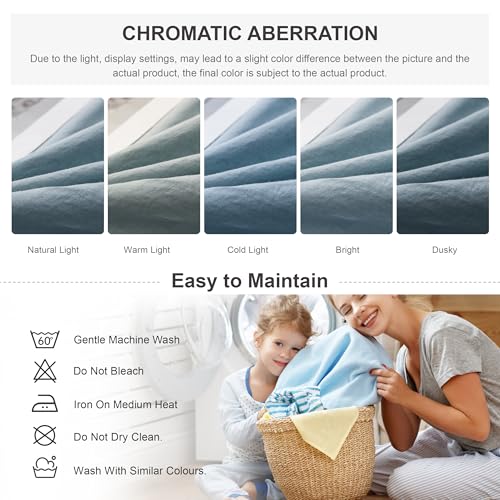 The 100% Linen Duvet Cover Set, 3 Pieces Belgian Flax Breathable Bedding,(1 Comforter Cover+2 Pillowshams) with Tie Closure Style