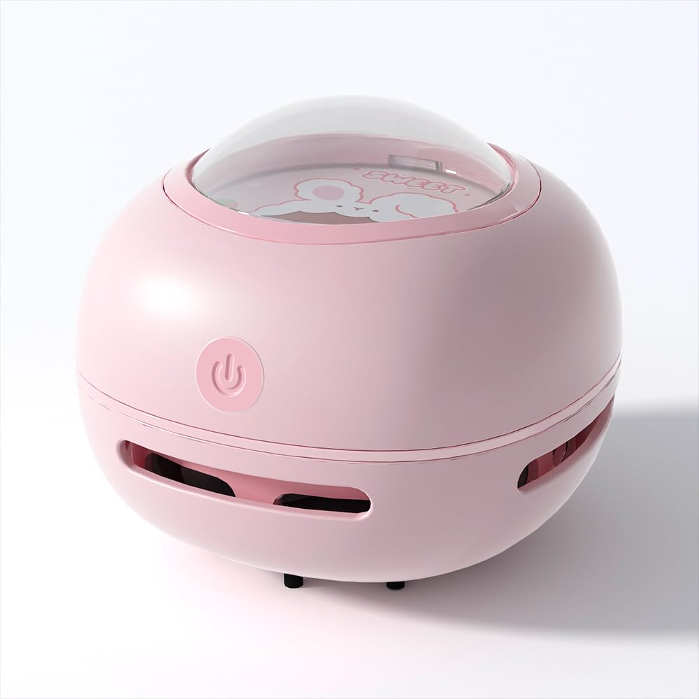 Desktop Vacuum Cleaner, Mini Table dust Sweeper Energy Saving, High Endurance up to 400 mins, 360º Rotatable Design for Keyboard/Home/School/Office