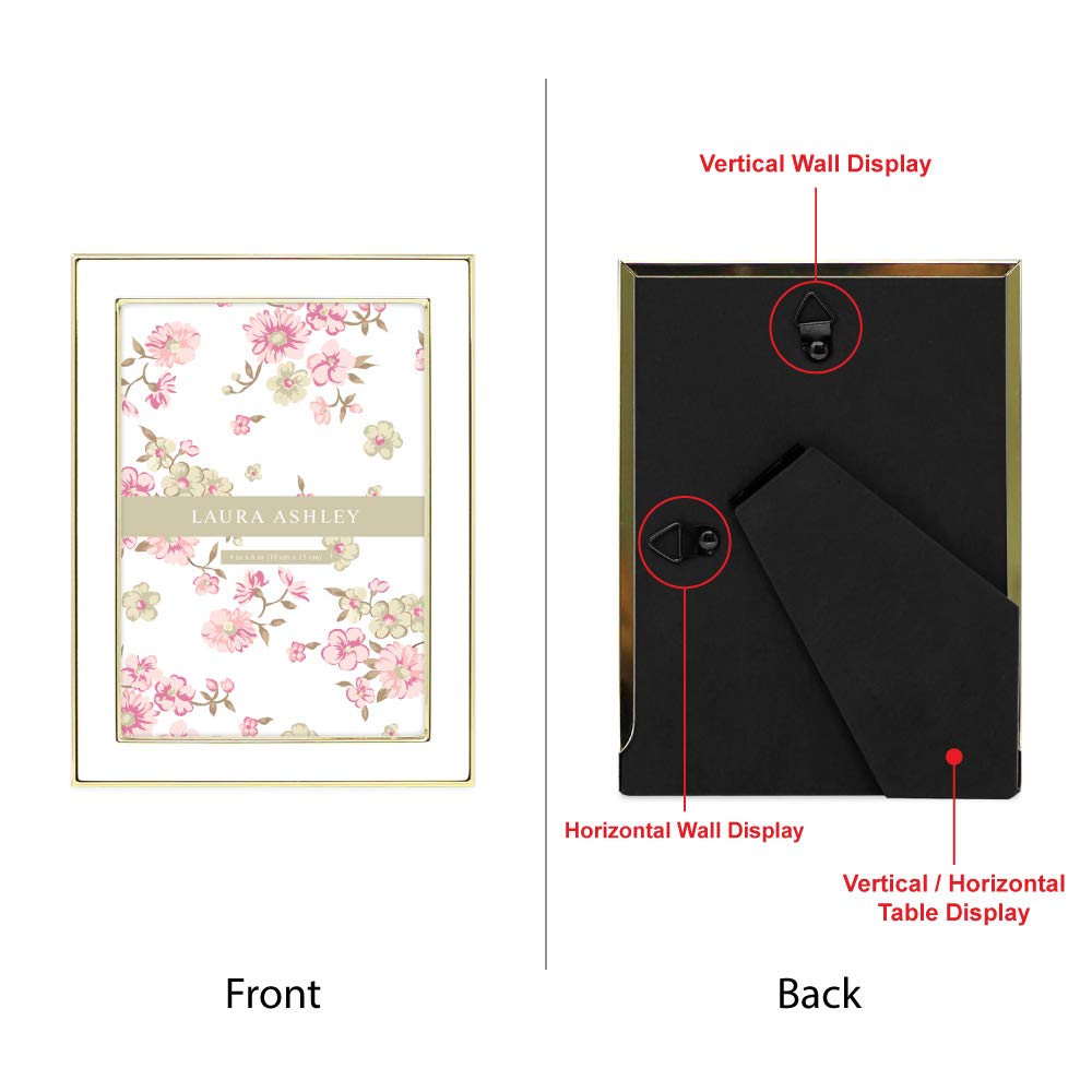 Enamel Picture Frame - Metal Edge with Easel, for Countertop, Counterspace, Tabletop Display, Bookshelf, Desk, Wall Décor, Photo Gallery