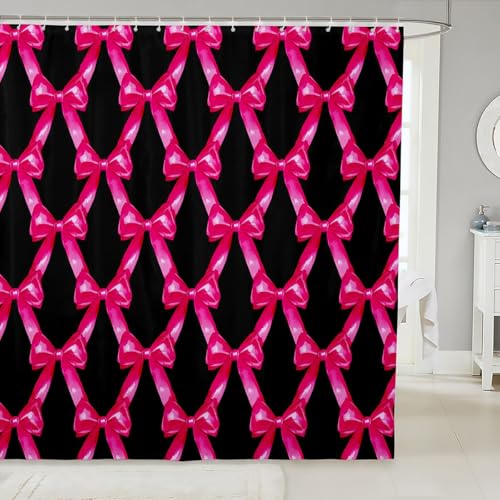 Kawaii Ribbon Bow 72" Wx72 L Shower Curtain