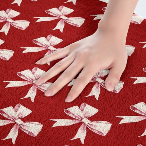 Kawaii Ribbon Bow 20"X32" Bath Mat Non Slip