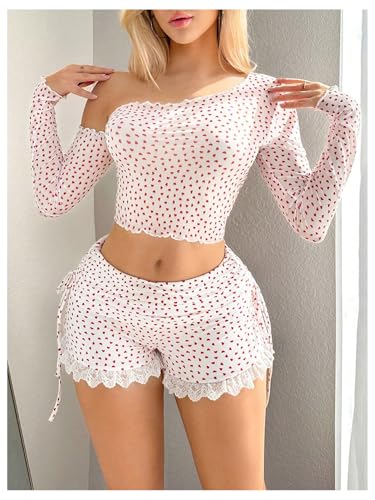 Women's Side Drawstring Lace Ruffle Shorts Y2K Ruched Low Rise Mini Stretchy Slim Fit Micro Shorts
