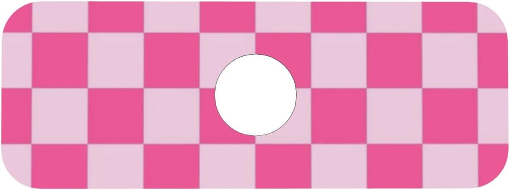 Pink Pastel Checkered Sink Splash Guard Faucet Mat Faucet Handle Drip Catcher Tray Drying Mat