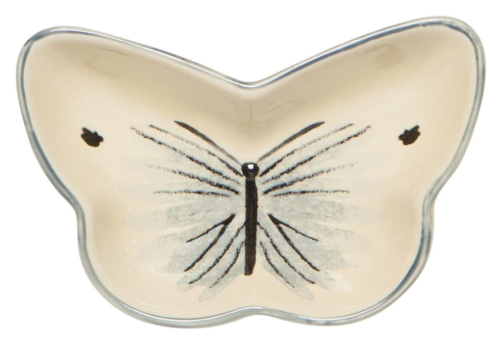 Flower Shaped Ceramic Pinch Bowl Set, Soy Sauce Dish, Set of 6